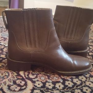 Brand new LL Bean leather slip on boots